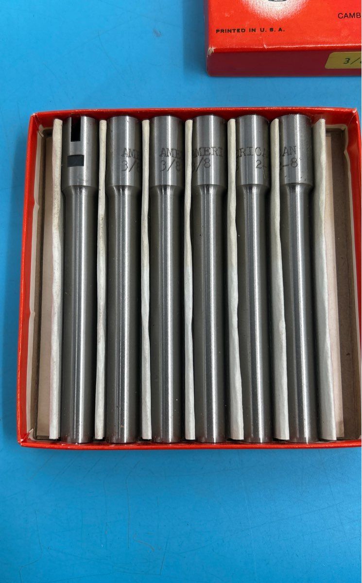 Vintage Dexter/Lawson Hollow Drillbits Set of 11 (3/8 2-8) and 1 Speed bit (1/4)