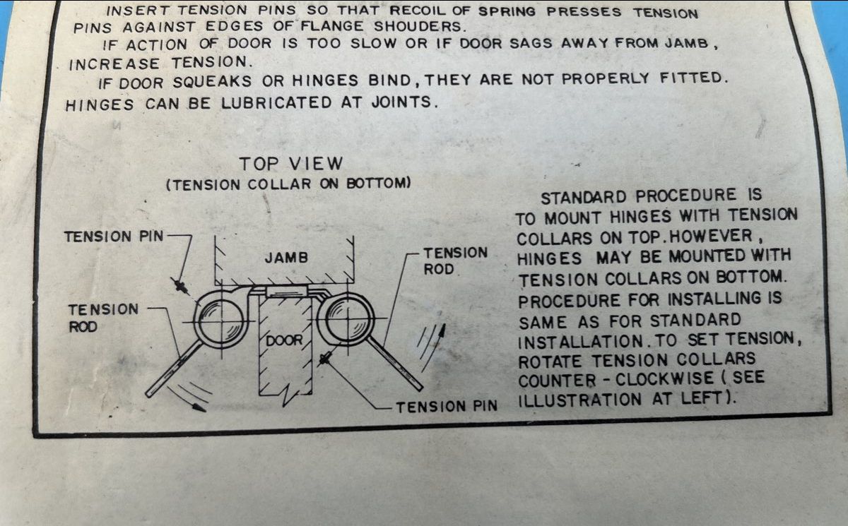 Bommer Brass Double Acting Spring Hinge Type 3029-6 for 1-1/4” to 1-3/4” doors