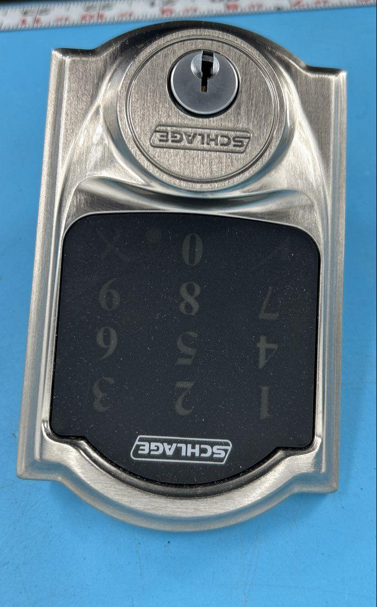 Schlage Electronic Touchscreen Deadbolt BE469ZP CAM 619 1-3/8” to 1-3/4”