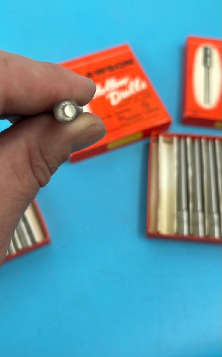 Vintage Dexter/Lawson Hollow Drillbits Set of 11 (3/8 2-8) and 1 Speed bit (1/4)