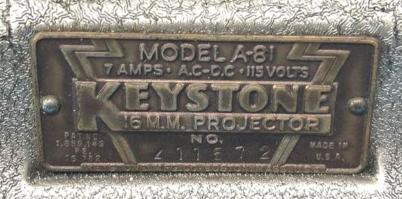 Vintage Keystone 16mm Projector 7amps 115volts model: A-81