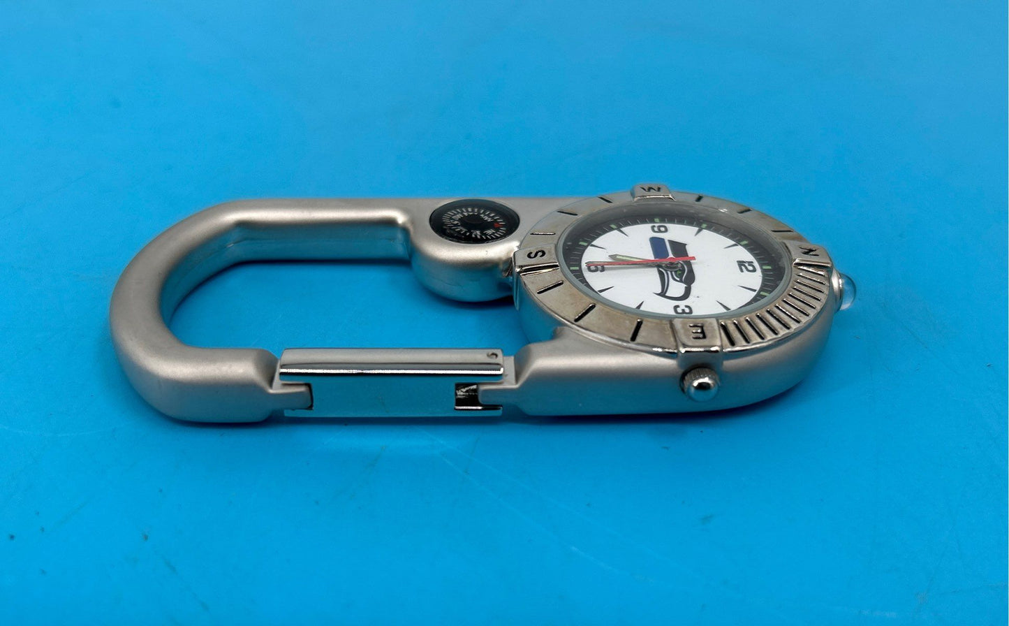 4 in 1 NFL Seattle Seahawks Carabiner, Watch, Compass, and Light