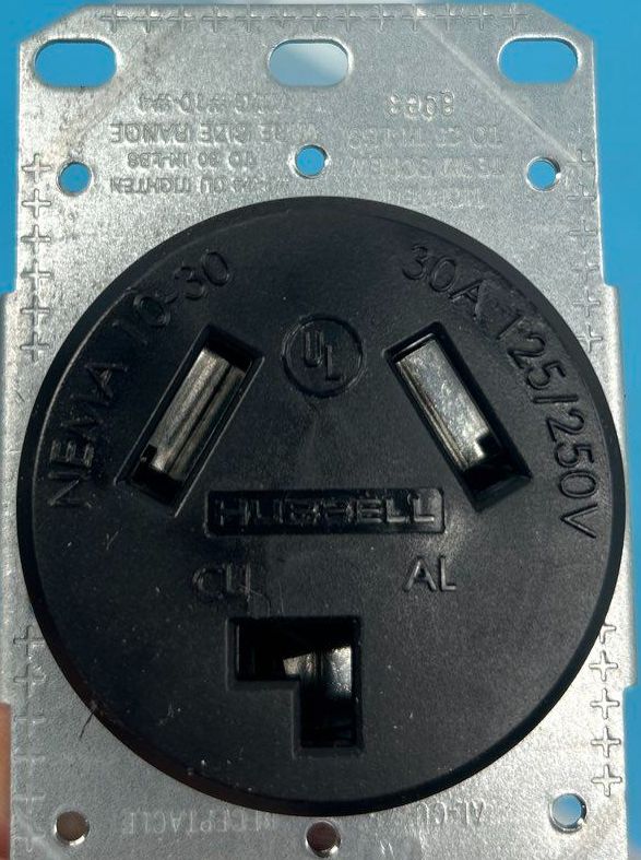 Set of 2 - Hubbell Trade Select 30/50amp Flush/Panel Mount Receptacles RR330F