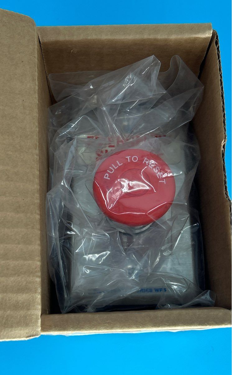 Pilla WPS Series Red Emergency Off Single Gang Wallplate Push Button WPSMPSO