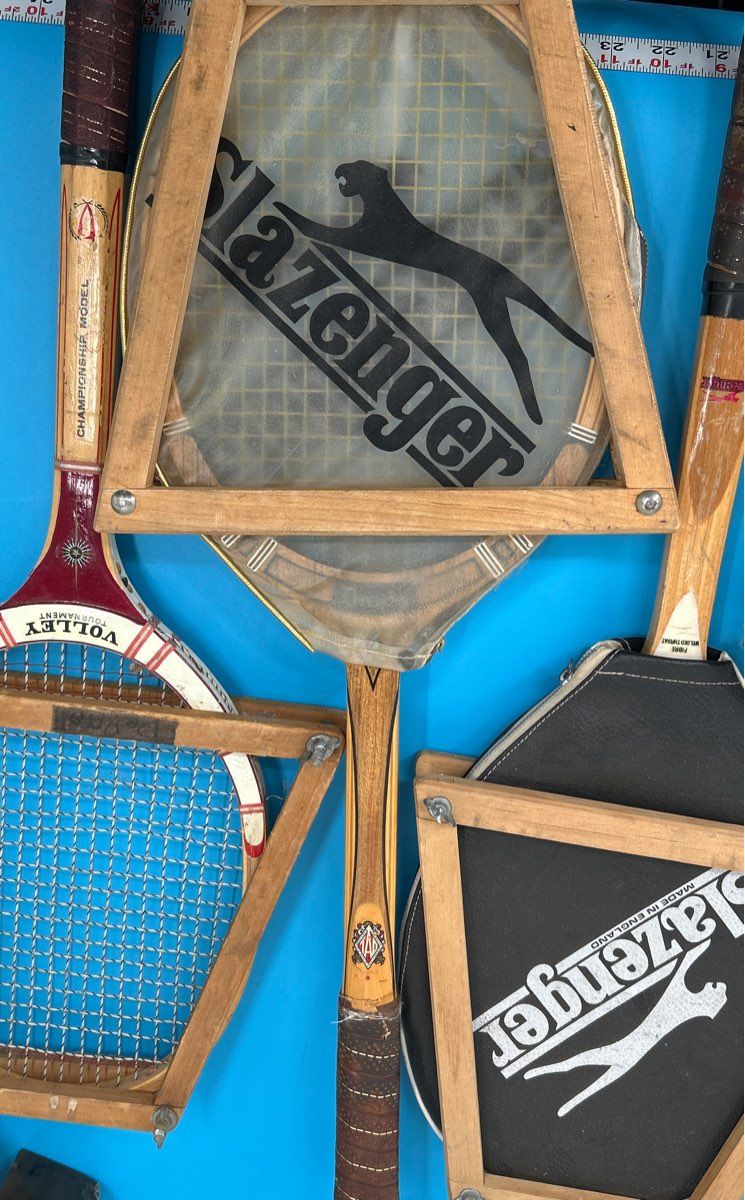 Set of 5 - Vintage Tennis Rackets (2x Salinger, Volley, Embassy, Americana)
