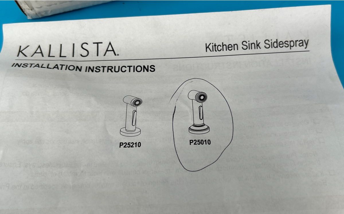 Kallista Quincy Side Spray Heavy Duty model P25010-00-AD