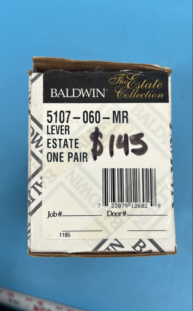 Baldwin - Estate Collection - One Pair of Brass Levers model: 5107-060-MR