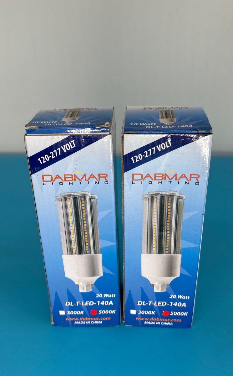 Set of 2 - Dabmar Lighting Cob LED Bulb 20watt 5000k Lu model: DL-T-LED-140A