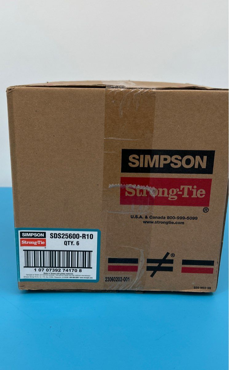 6Pack Simpson StrongTie HeavyDuty Connector Screw 10/box of 1/4”x6” SDS25600-R10