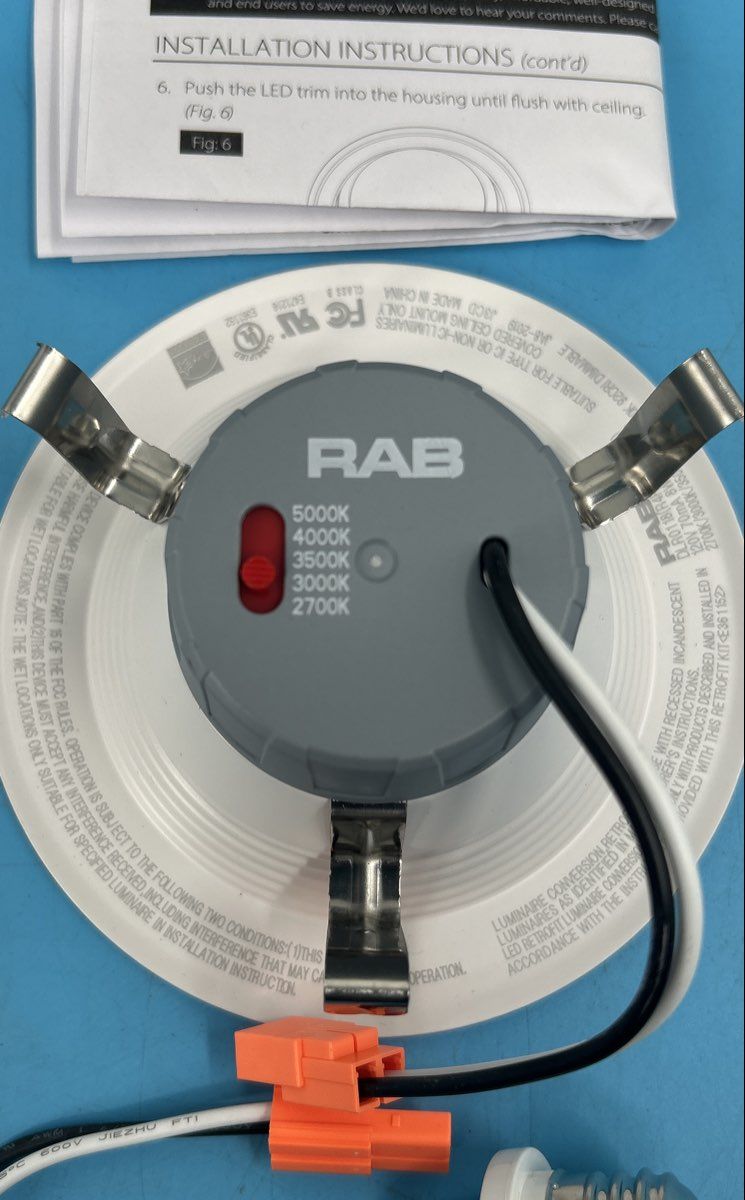 Box of 4 - RAB 4” LED Retrofit Recessed Downlight R4R89FA120WB