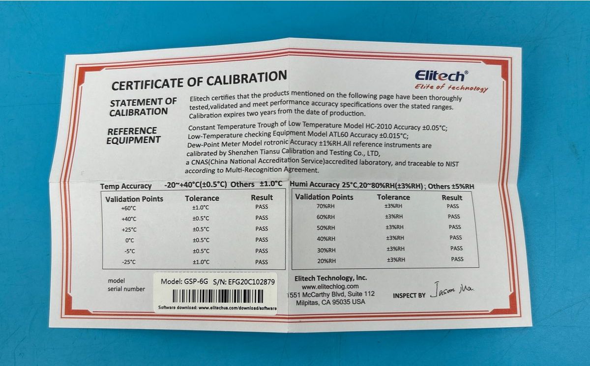 Elitech Temperature and Humidity Data Logger GSP-6G