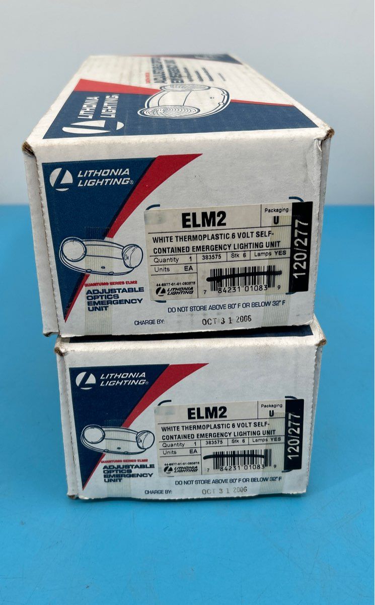 Set of 2 - Lithonia Lighting - Adjustable Optics Emergency Unit Model ELM2