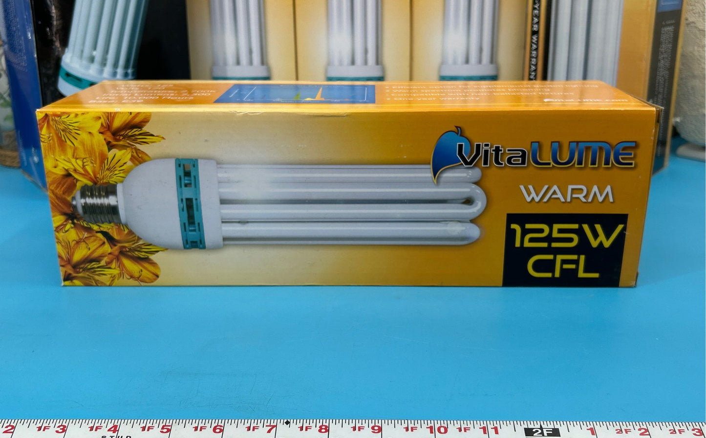 Set of 2 - Vitalume Fluorescent Grow Lights 125w 120v 2,700warm 7,300lu E39 Base