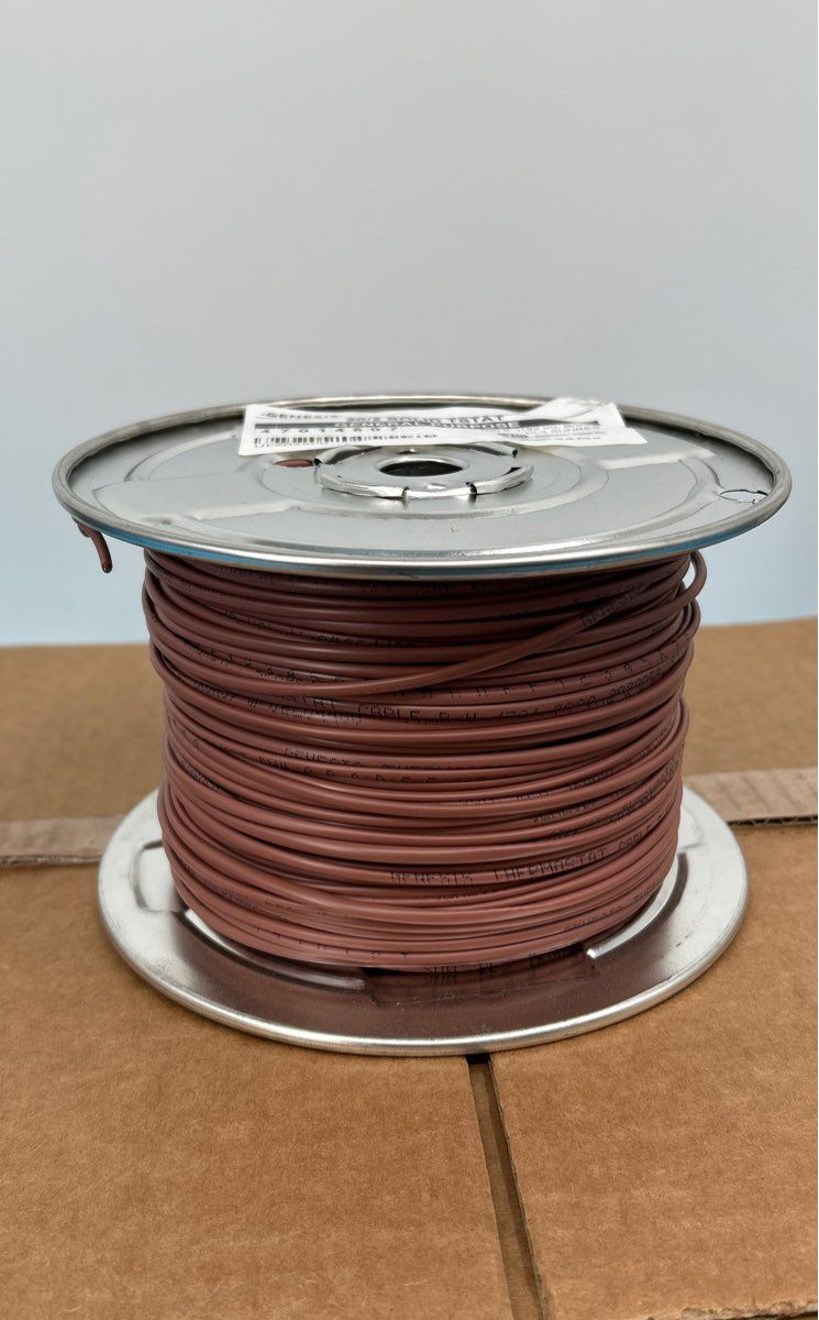 Genesis 20/2 Solid Thermostat General Purpose Wire 500ft roll, brown