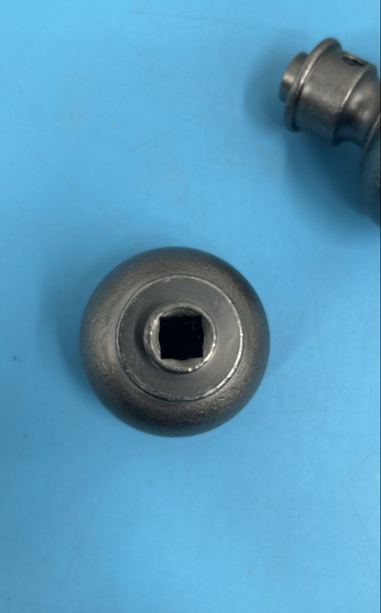 Baldwin Distressed Estate Passage Knobs Nickel model 5030.452.MR