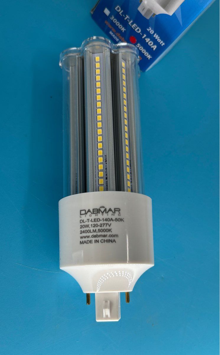 Set of 2 - Dabmar Lighting Cob LED Bulb 20watt 5000k Lu model: DL-T-LED-140A