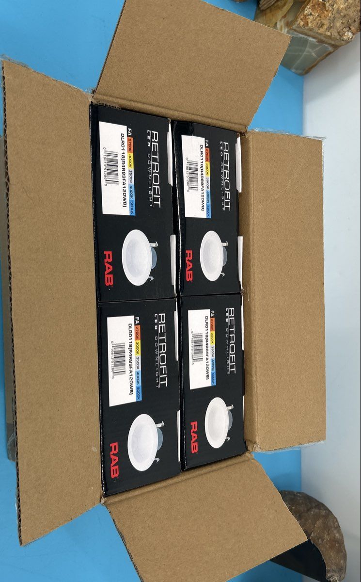 Box of 4 - RAB 4” LED Retrofit Recessed Downlight R4R89FA120WB