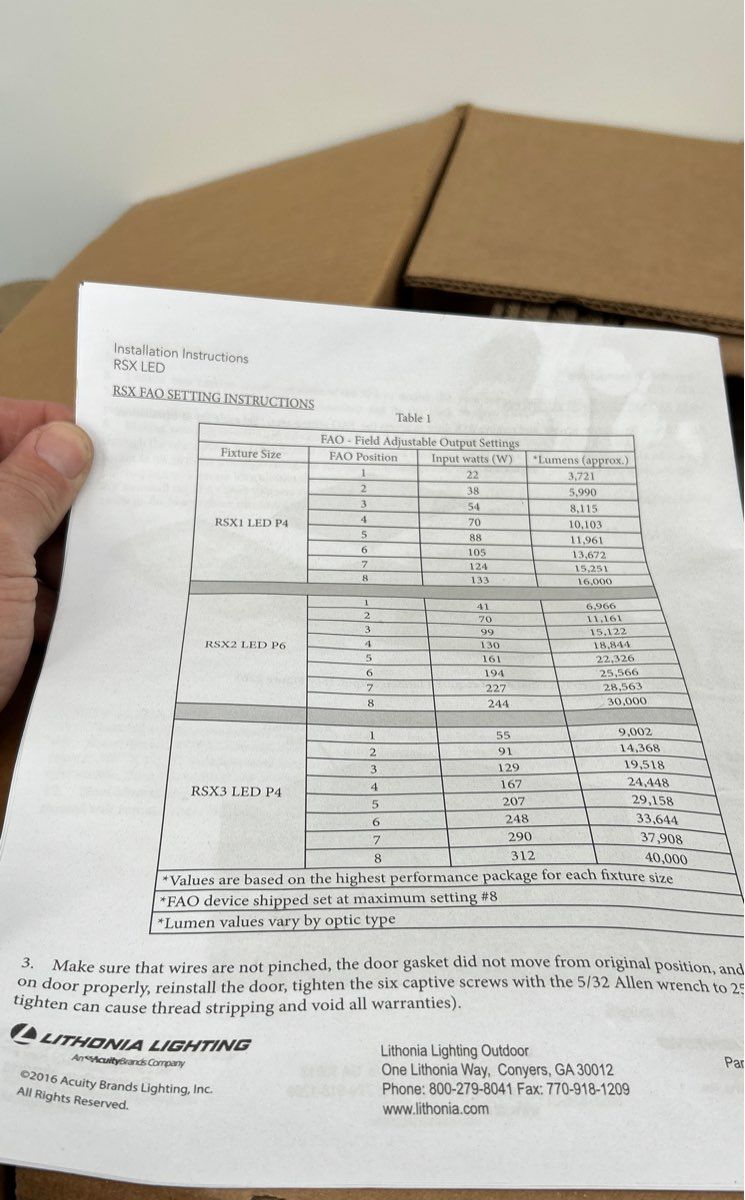 Lithonia Lighting LED RSX1 Area/Flood Light 40K model 254XWH