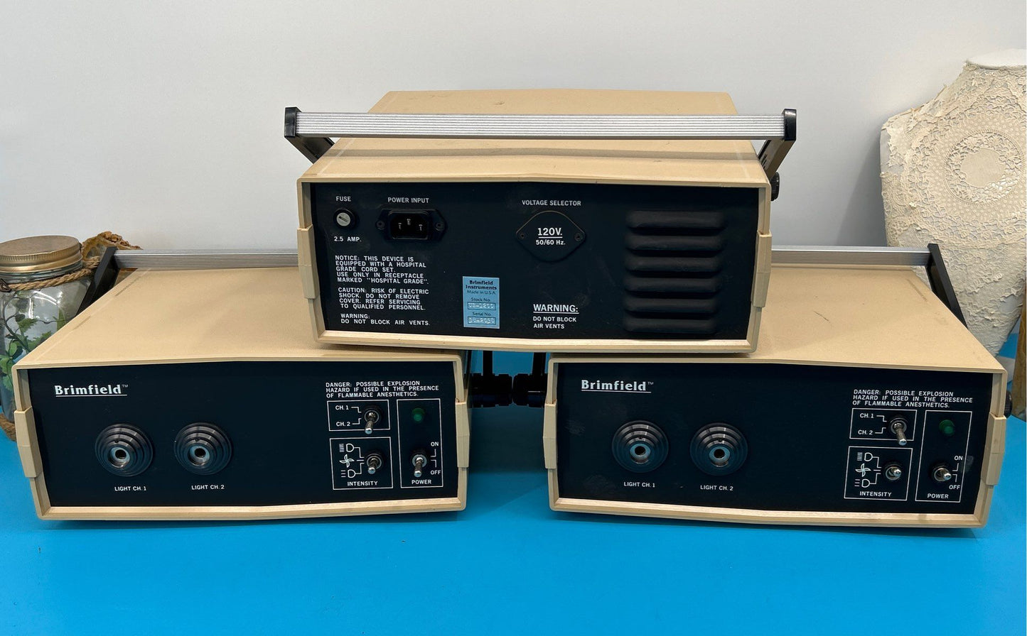 Lot of 3 - Brimfield Light Source for Medical / Science 120v