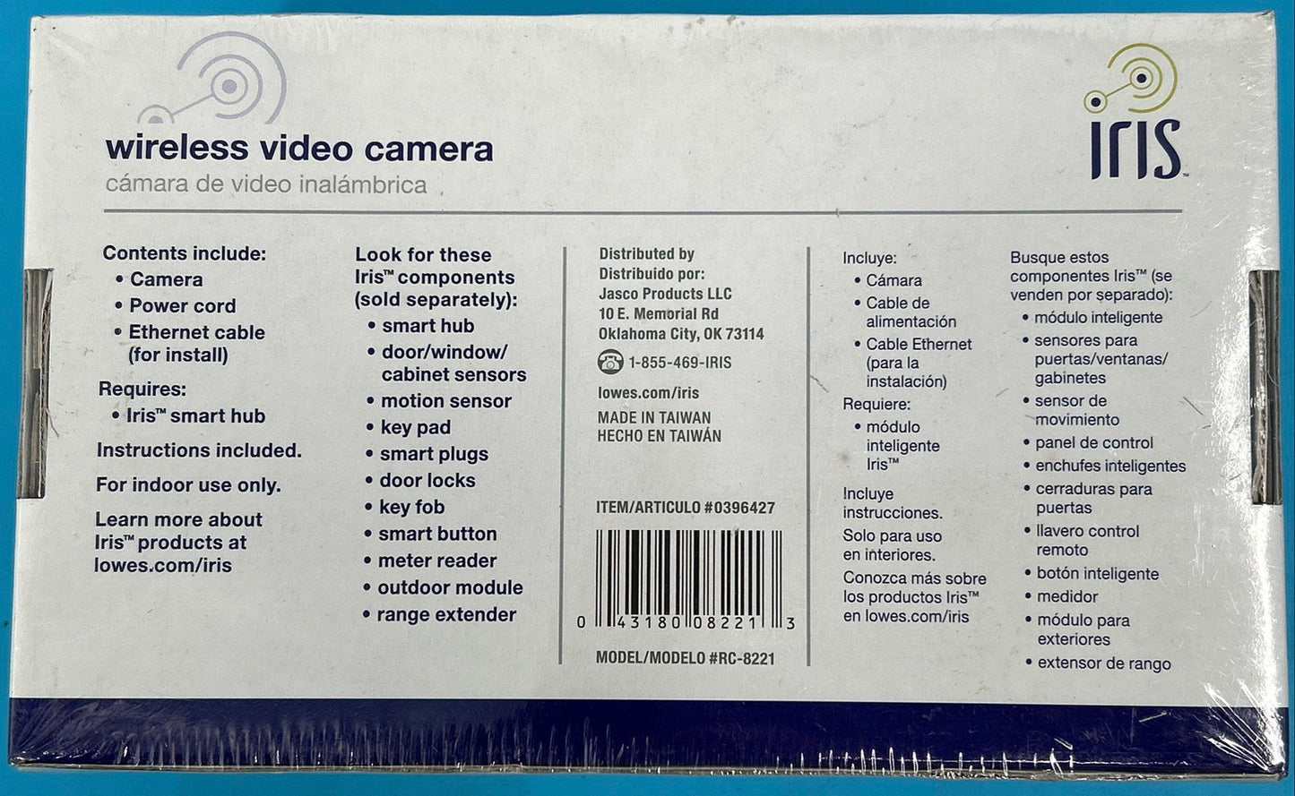 Iris Wireless Video Camera Model: RC-8221