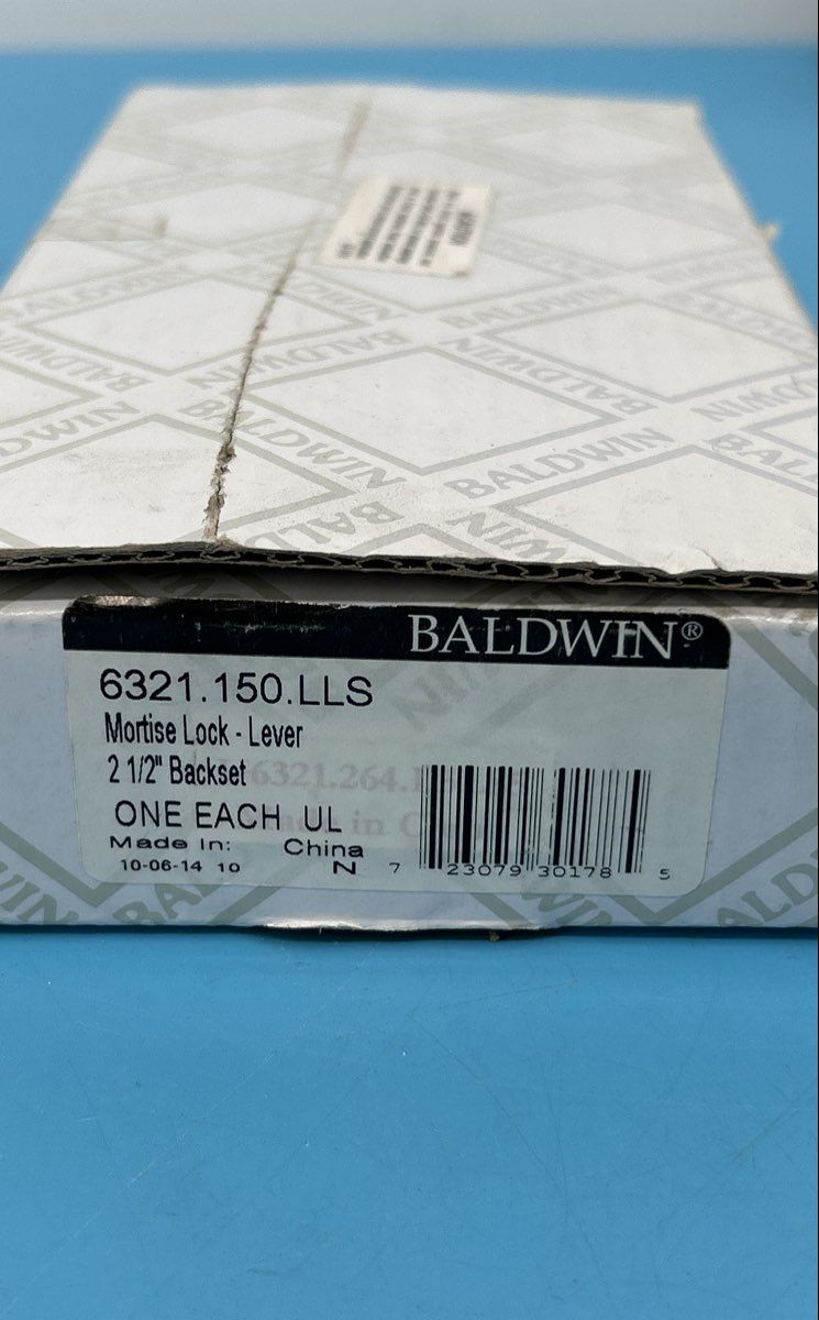 Baldwin Mortise Lock Lever 2-1/2” Backset model 6321.150.LLS