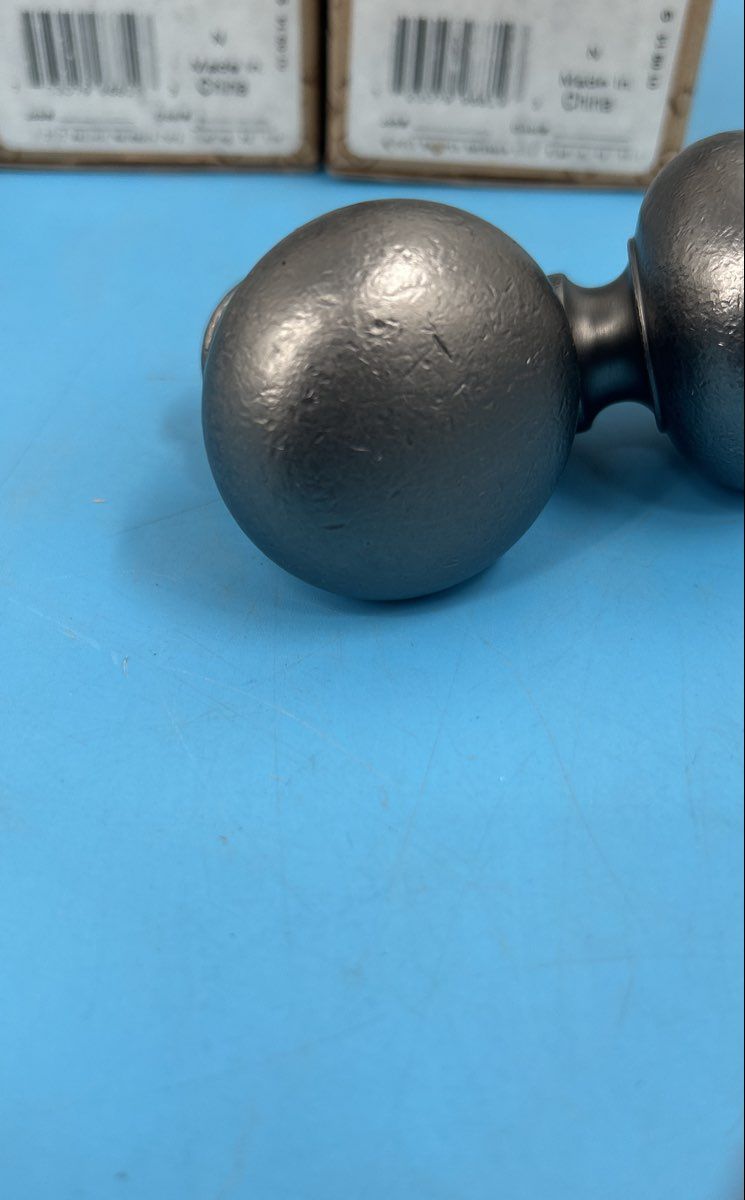 Baldwin Distressed Estate Passage Knobs Nickel model 5030.452.MR
