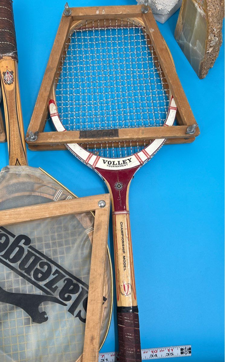 Set of 5 - Vintage Tennis Rackets (2x Salinger, Volley, Embassy, Americana)