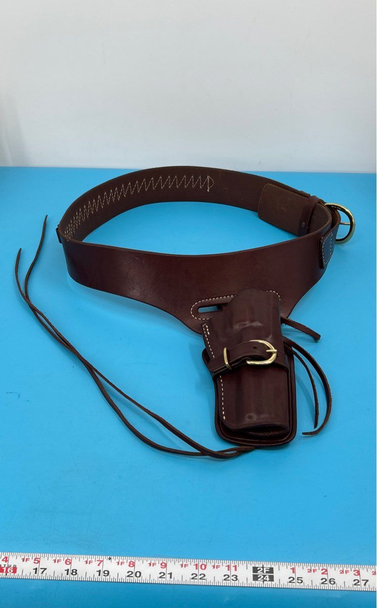 True K Brand - Quality Leather Ammo Belt and .357 Colt Python Holster 110-L C 38