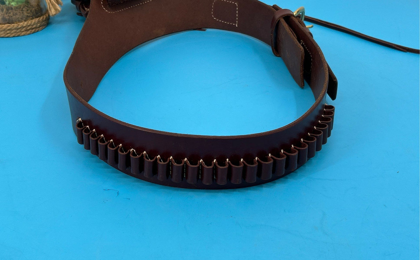 True K Brand - Quality Leather Ammo Belt and .357 Colt Python Holster 110-L C 38