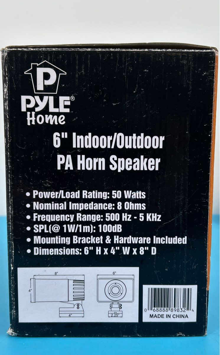 Pyle Home 6” Indoor/Outdoor PA Horn Speaker 50W model: PHSP4