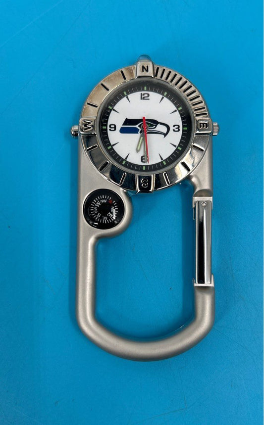 4 in 1 NFL Seattle Seahawks Carabiner, Watch, Compass, and Light