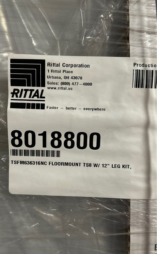 Rittal Corp TS8 Floormount w/ 12” Leg Kit Model: TSFM636316NC
