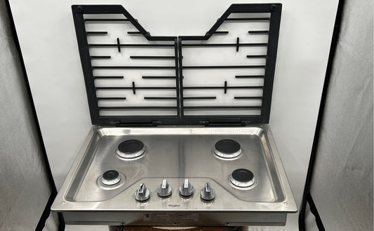 Whirlpool 30in Stainless Steel Gas Cooktop by Whirlpool with speed heat burner