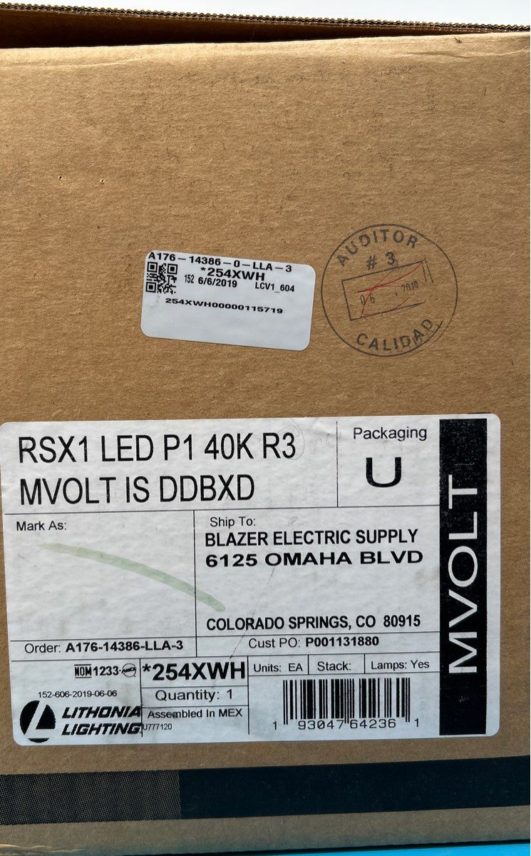 Lithonia Lighting LED RSX1 Area/Flood Light 40K model 254XWH