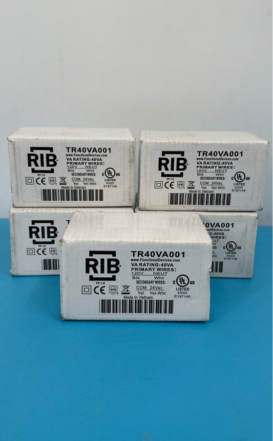 Set of 5 - RIB Transformer 40VA 120v 24vac model: TR40VA001