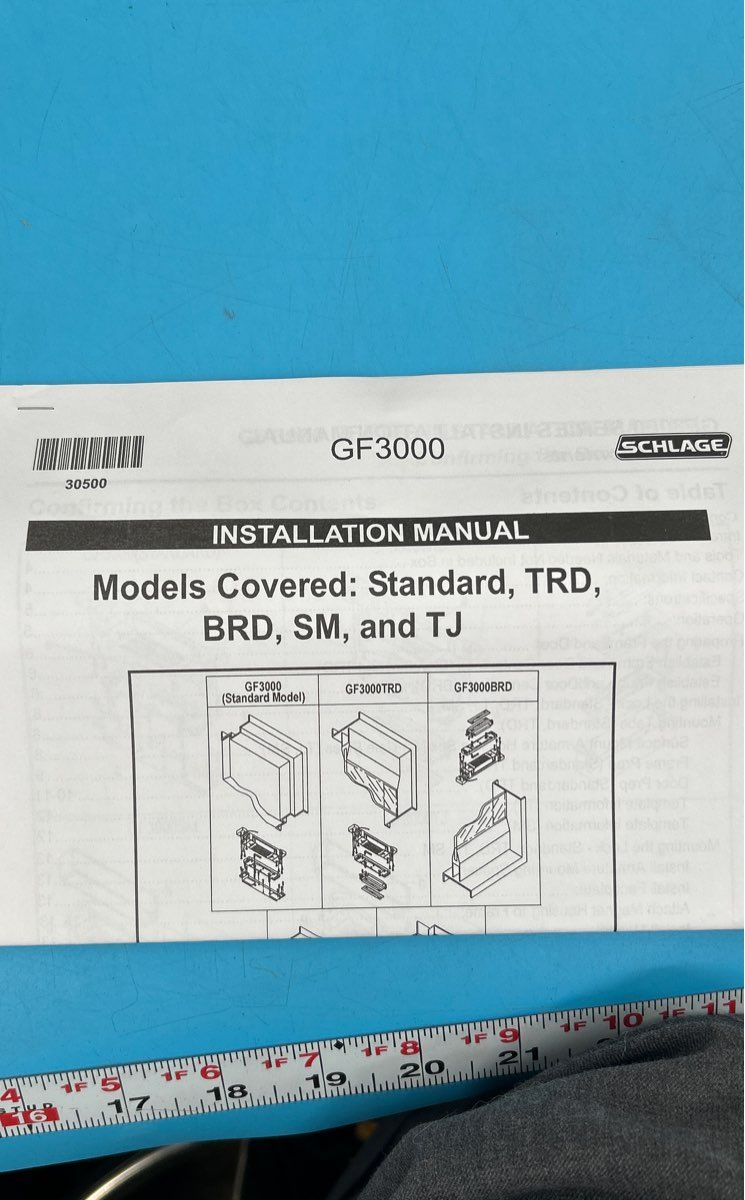 Schlage GF3000 Standard Gravity Force Shear Lock Mortise & Surface Mount