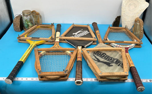 Set of 5 - Vintage Tennis Rackets (2x Salinger, Volley, Embassy, Americana)