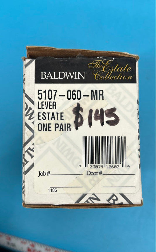 Baldwin - Estate Collection - One Pair of Brass Levers model: 5107-060-MR