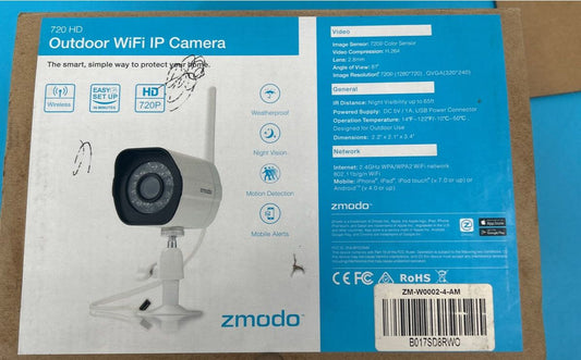 Zmodo Outdoor WiFi IP Camera 720HD Xmas-W0002-4-AM