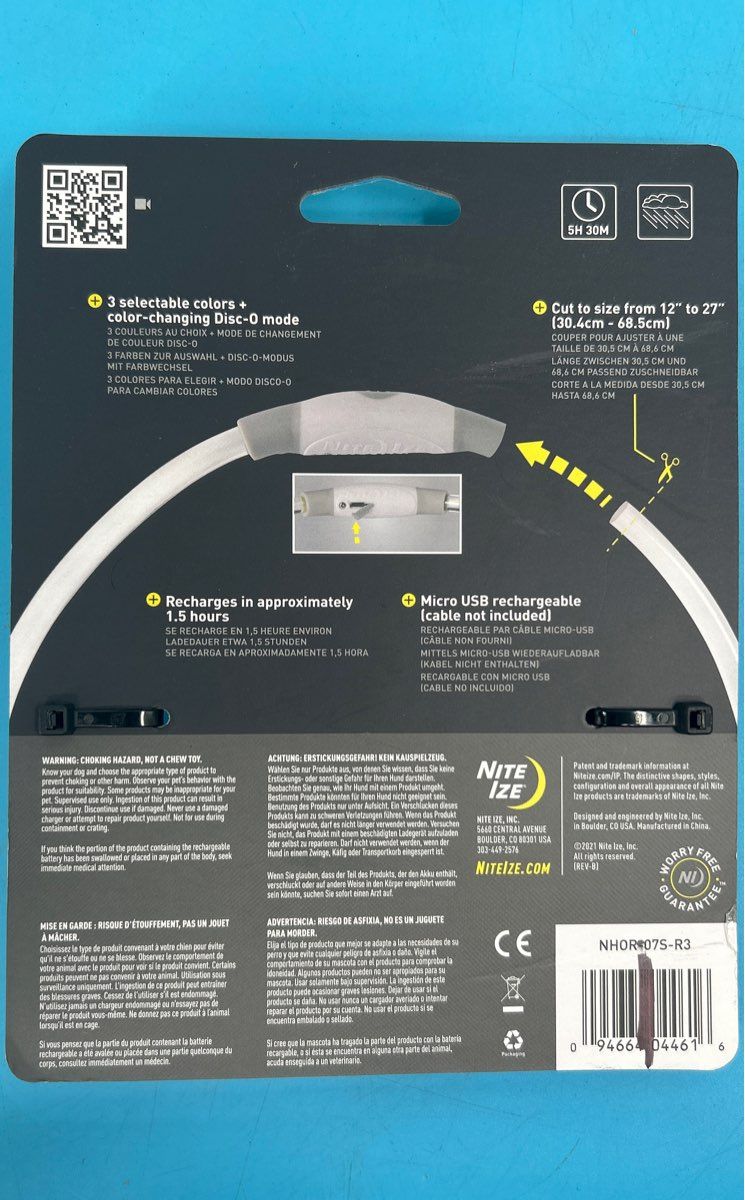 Set of 2 - NiteHowl LED Safety Necklace Customizable Length 12”-27”