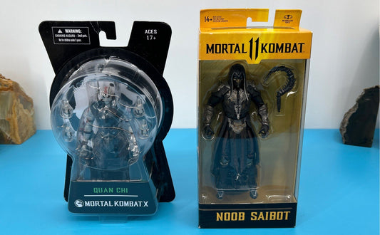 Set of 2 -MKX Quan Chi, MKXI Noob Saibot New in Box Action Figures - wear to box