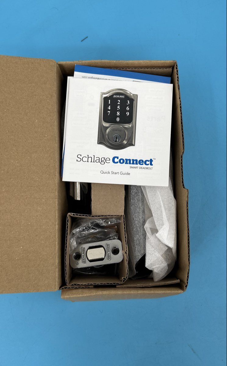 Schlage Electronic Touchscreen Deadbolt BE469ZP CAM 619 1-3/8” to 1-3/4”