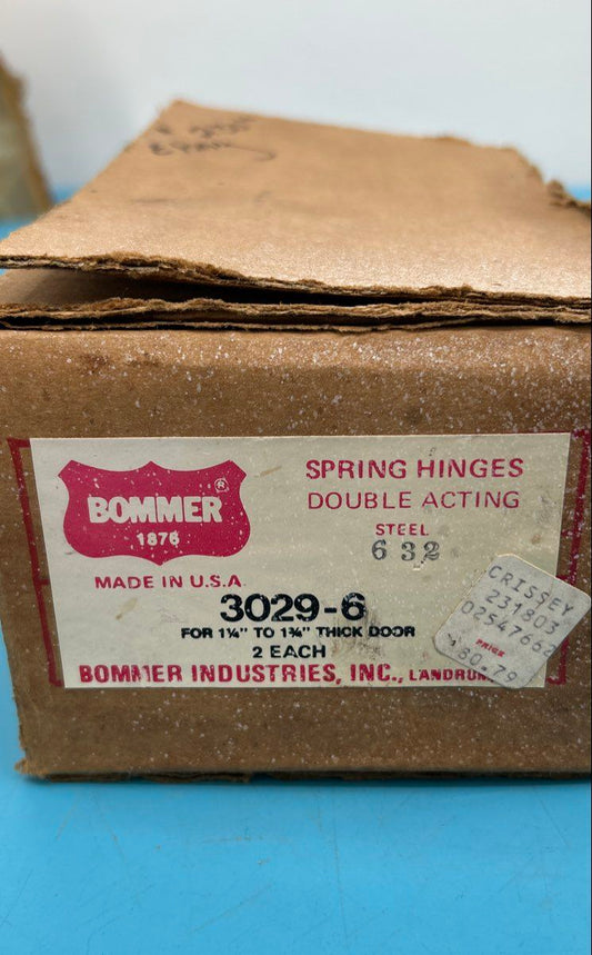 Bommer Brass Double Acting Spring Hinge Type 3029-6 for 1-1/4” to 1-3/4” doors