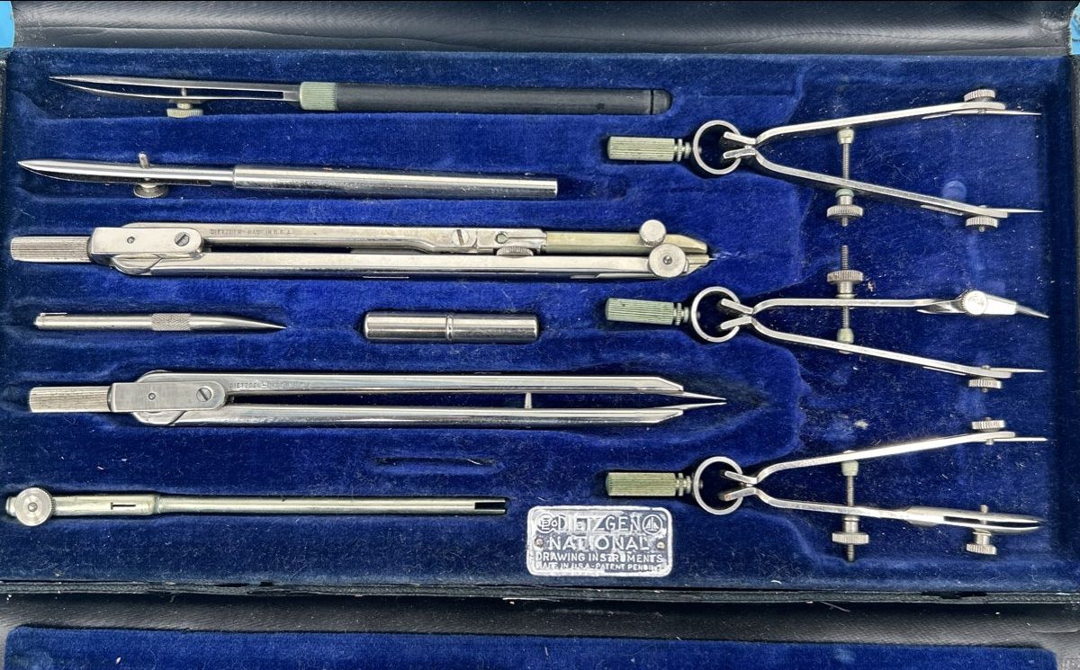 Vintage Dietzgen Drawing Drafting Toolkit
