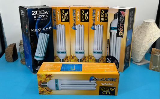 Set of 2 - Vitalume Fluorescent Grow Lights 125w 120v 2,700warm 7,300lu E39 Base
