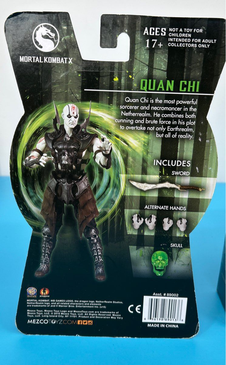 Set of 2 -MKX Quan Chi, MKXI Noob Saibot New in Box Action Figures - wear to box